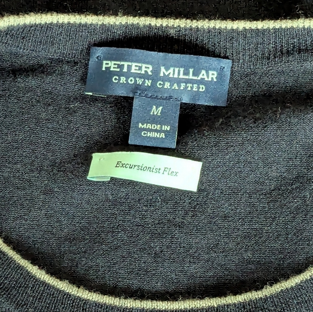Peter Millar Navy Excursionist Flex Crewneck Golf… - image 9